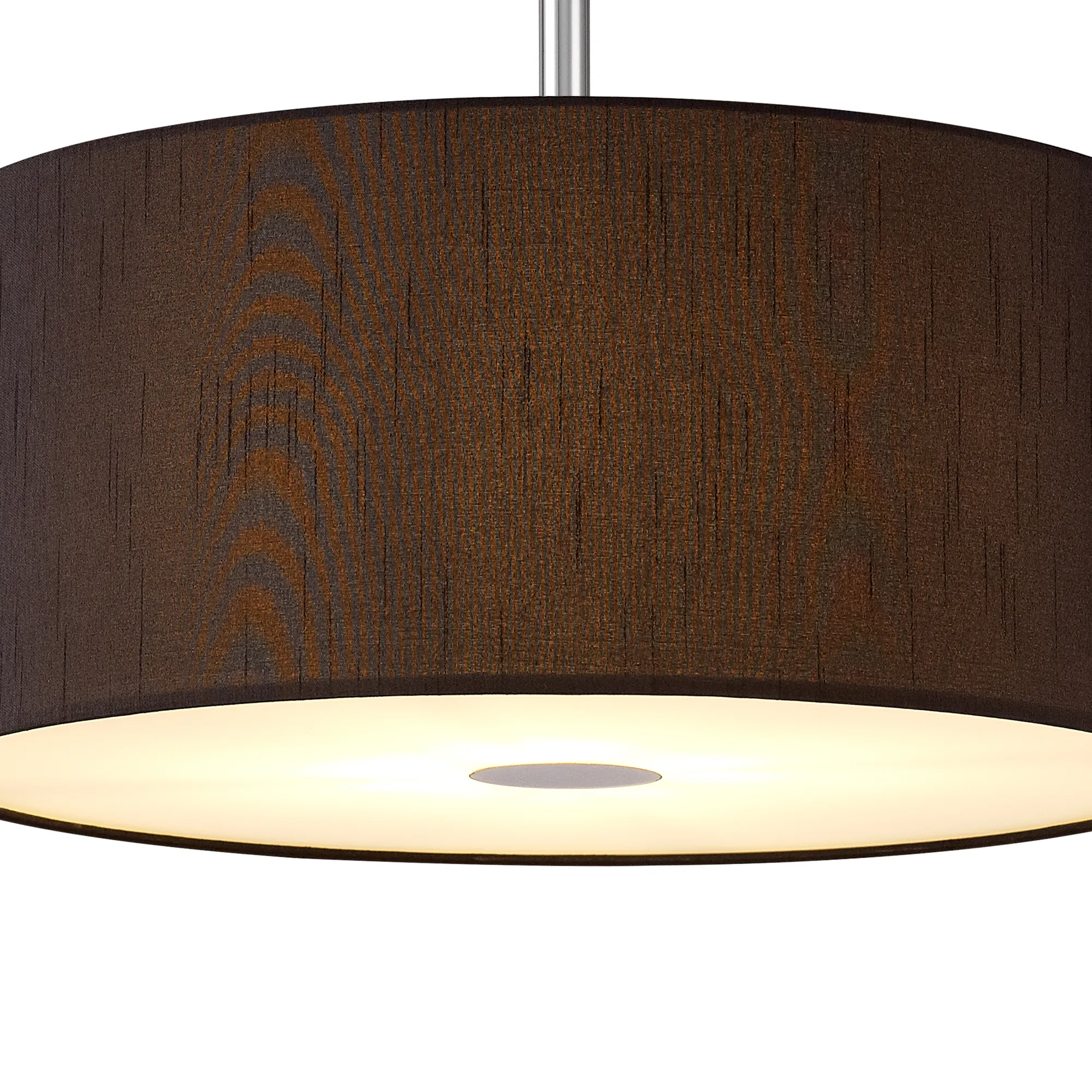 Baymont 40cm 3 Light Pendant Polished Chrome, Black, Frosted Diffuser DK0341  Deco Baymont CH BL